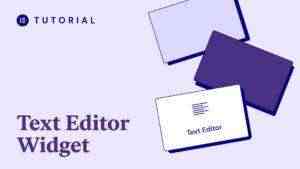 Editing Text in Elementor