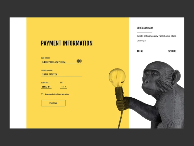 payment screen