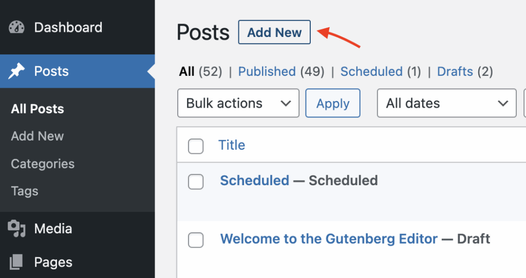 how to add a blog post to your WordPress website